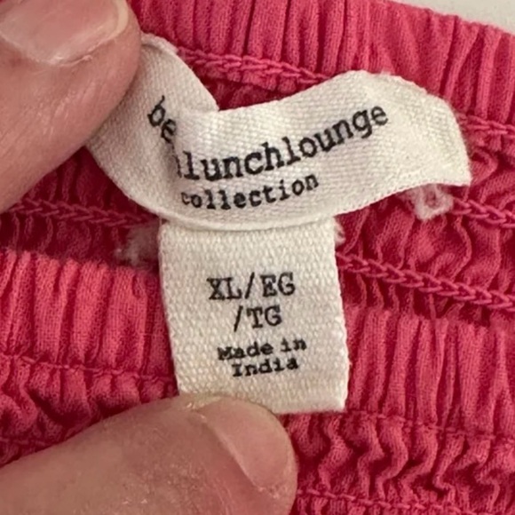 Beachlunchlounge Smocked Midi Dress Barbie Pumps Color Short Eyelet Sleeves XL - Picture 5 of 10